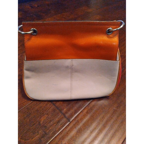 Cole Haan Satchel Top Handle Bag Leather Colorblock Small Designer Purse - Picture 2 of 8